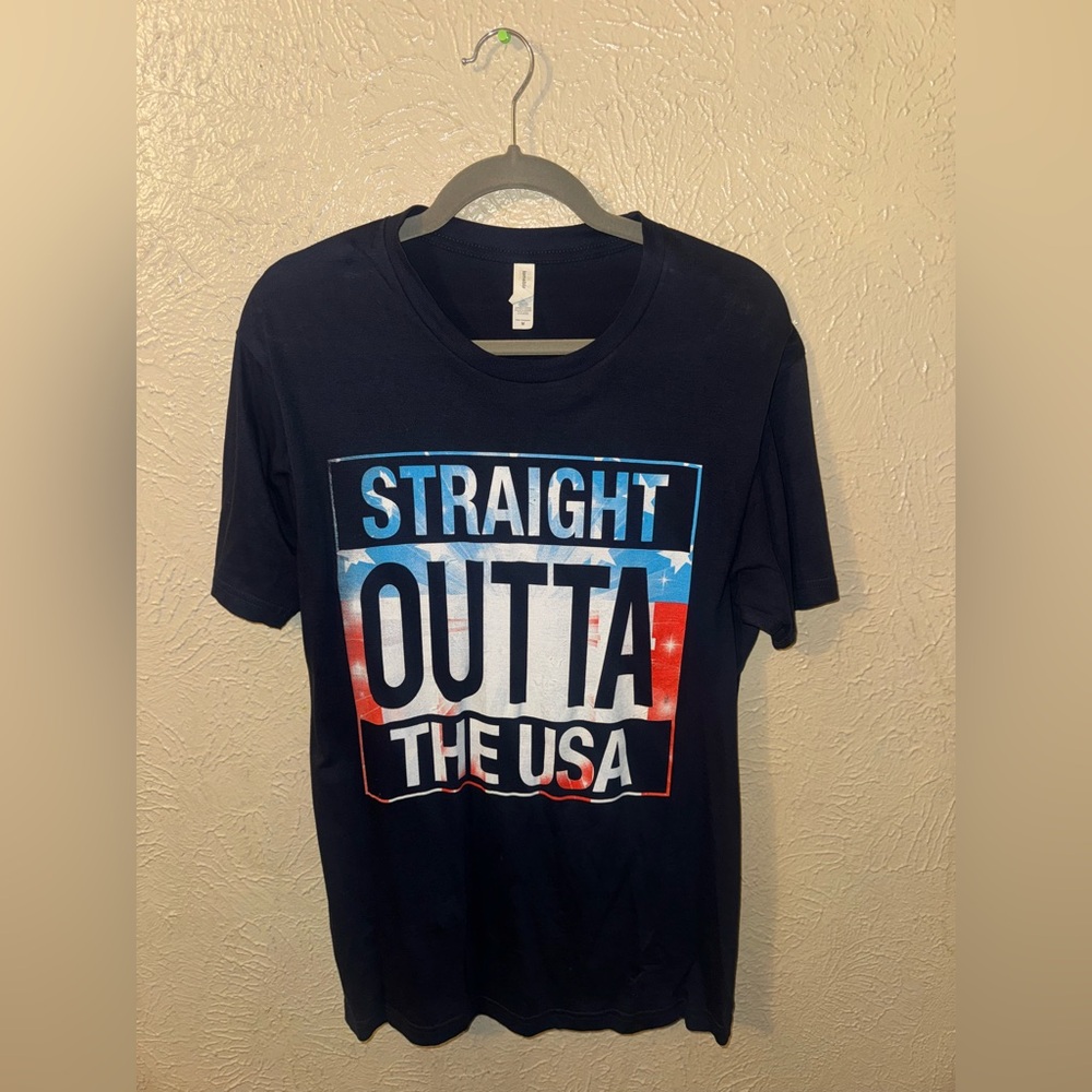 Navy Graphic T-Shirt - Straight Outta the USA